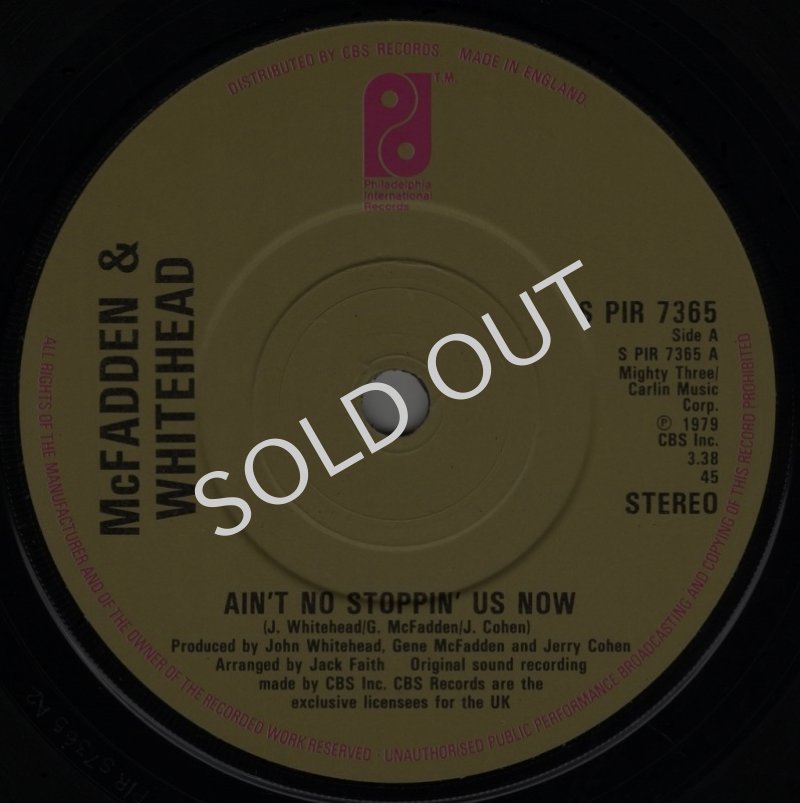 画像1: McFADDEN & WHITEHEAD - AIN'T NO STOPPIN' US NOW / I GOT THE LOVE  (1)