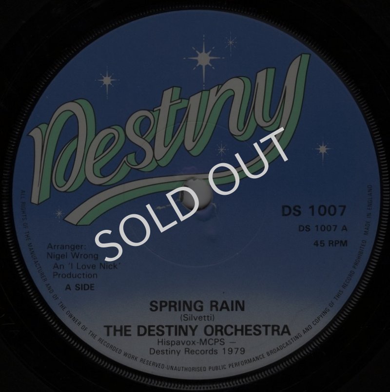 画像1: THE DESTINY ORCHESTRA / THE SHARONETTES - SPRING RAIN / SUGAR DUMPLING  (1)