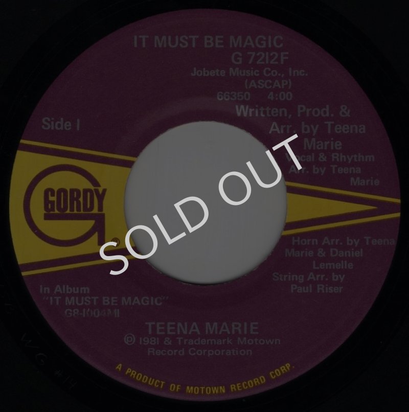 画像1: TEENA MARIE - IT MUST BE MAGIC / YES INDEED  (1)