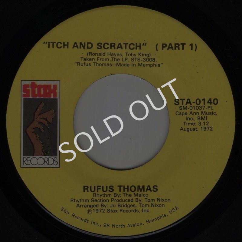 画像1: RUFUS THOMAS - ITCH AND SCRATCH (PART I) / ITCH AND SCRATCH (PART II)  (1)