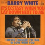 画像1: BARRY WHITE - IT'S ECSTASY WHEN YOU LAY DOWN NEXT TO ME / I NEVER THOUGHT I'D FALL IN LOVE WITH YOU  (1)