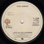 画像2: PAUL SIMON ‎- LATE IN THE EVENING / HOW THE HEART APPROACHES WHAT IT YEARNS  (2)