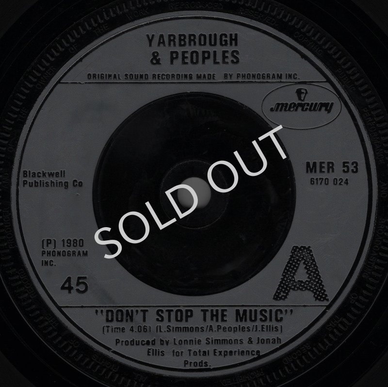 画像1: YARBROUGH & PEOPLES - DON'T STOP THE MUSIC / YOU'RE MY SONG  (1)