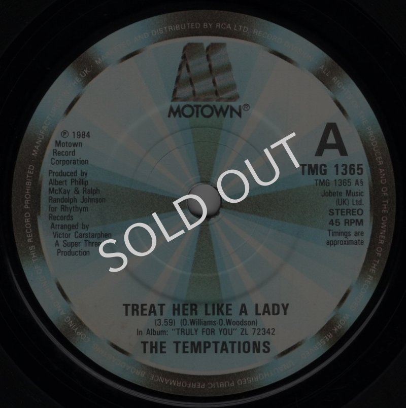 画像1: THE TEMPTATIONS - TREAT HER LIKE A LADY / ISN'T THE NIGHT FANTASTIC  (1)