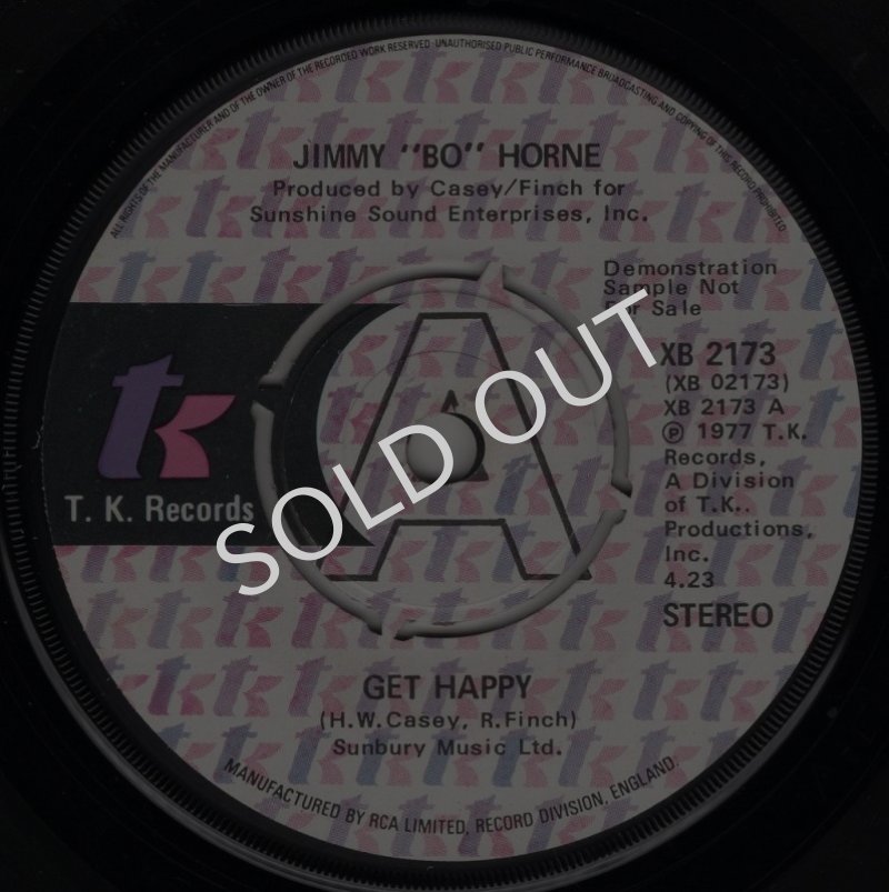 画像1: JIMMY "BO" HORNE - GET HAPPY / IT'S YOUR SWEET LOVE  (1)