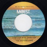 画像1: THE SISTERS LOVE - (I COULD NEVER MAKE) A BETTER MAN THAN YOU / GIVE ME YOUR LOVE  (1)