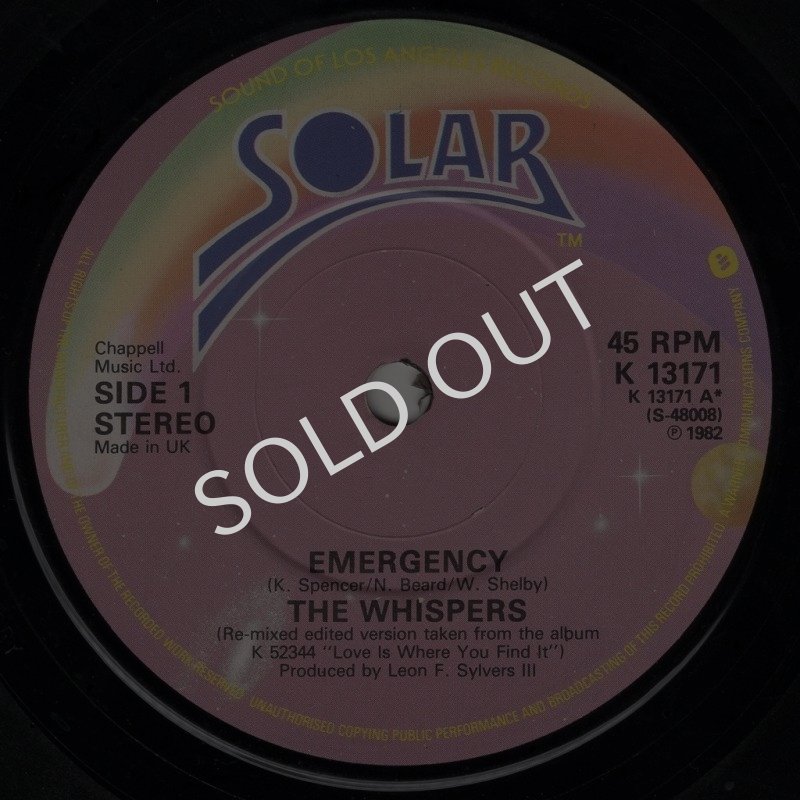 画像1: THE WHISPERS - EMERGENCY / ONLY YOU  (1)