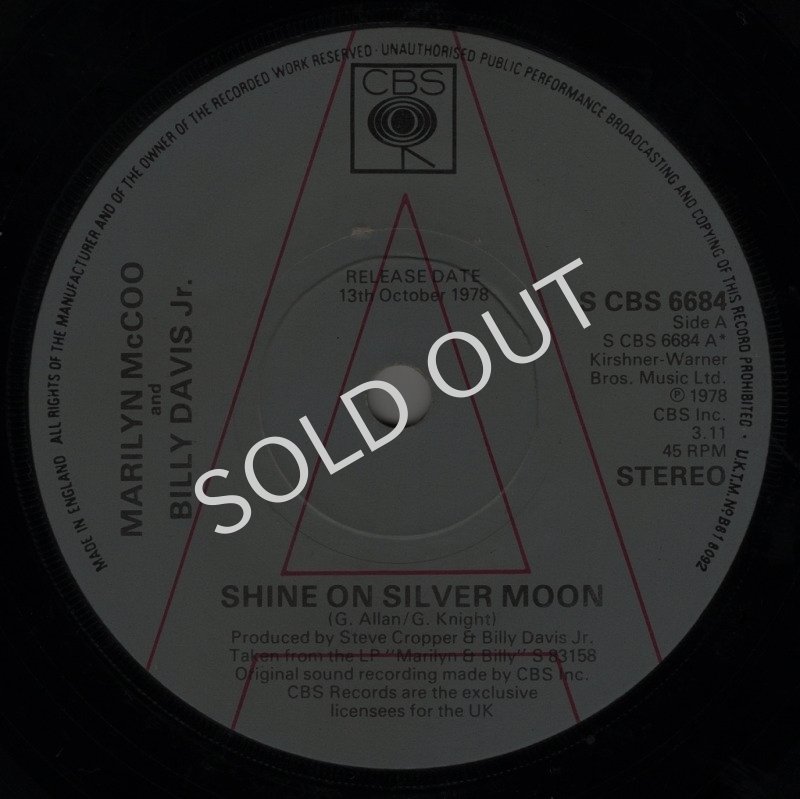 画像1: MARILYN MCCOO & BILLY DAVIS JR. / SHINE ON SILVER MOON / I GOT THE WORDS, YOU GOT THE MUSIC  (1)