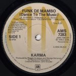 画像1: KARMA - FUNK DE MAMBO (DANCE TO THE MUSIC) / WELL  (1)