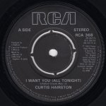 画像1: CURTIS HAIRSTON - I WANT YOU (ALL TONIGHT) / I WANT YOU (ALL TONIGHT) (DUB VERSION)  (1)