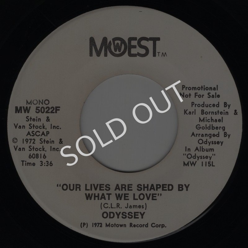 画像1: ODYSSEY - OUR LIVES ARE SHAPED BY WHAT WE LOVE (STEREO) / OUR LIVES ARE SHAPED BY WHAT WE LOVE (MONO)  (1)