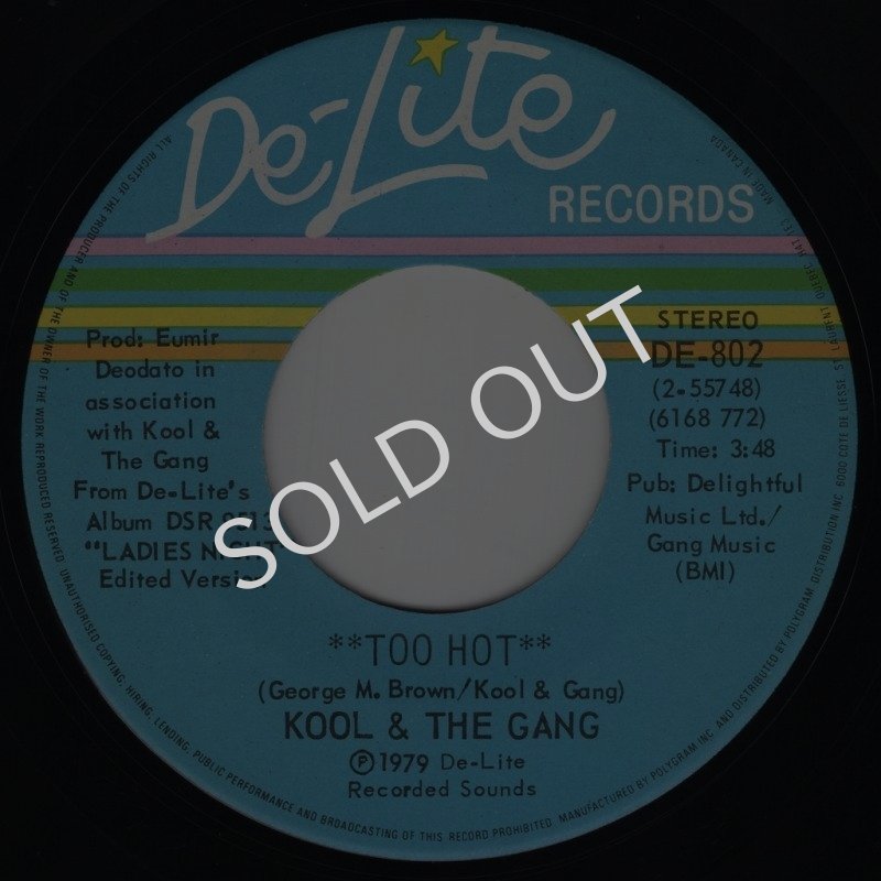 画像1: KOOL & THE GANG - TOO HOT (EDITED VERSION) / TONIGHT'S THE NIGHT (EDITED VERSION)  (1)