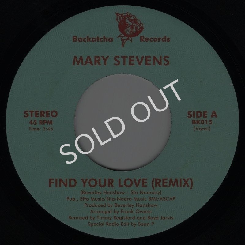 画像1: MARY STEVENS - FIND YOUR LOVE (REMIX) / FIND YOUR LOVE  (1)