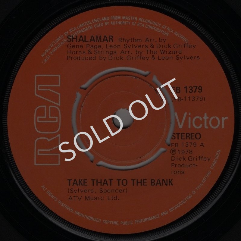 画像1: SHALAMAR - TAKE THAT TO THE BANK / SHALAMAR DISCO GARDENS  (1)