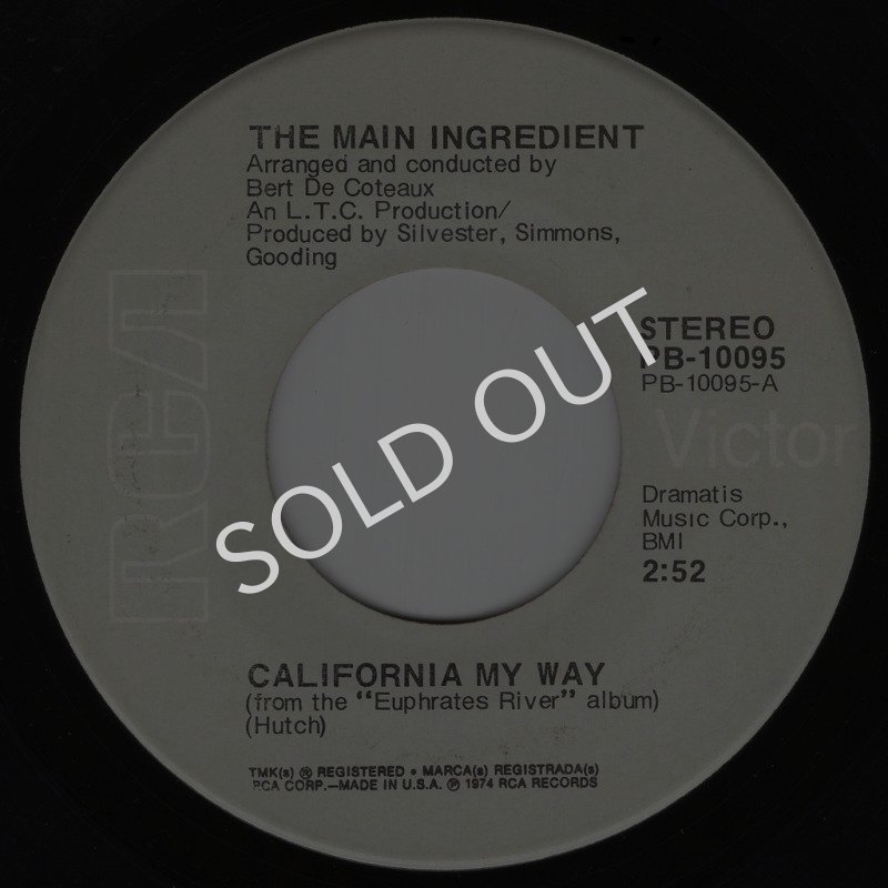 画像1: THE MAIN INGREDIENT - CALIFORNIA MY WAY / LOOKS LIKE RAIN  (1)