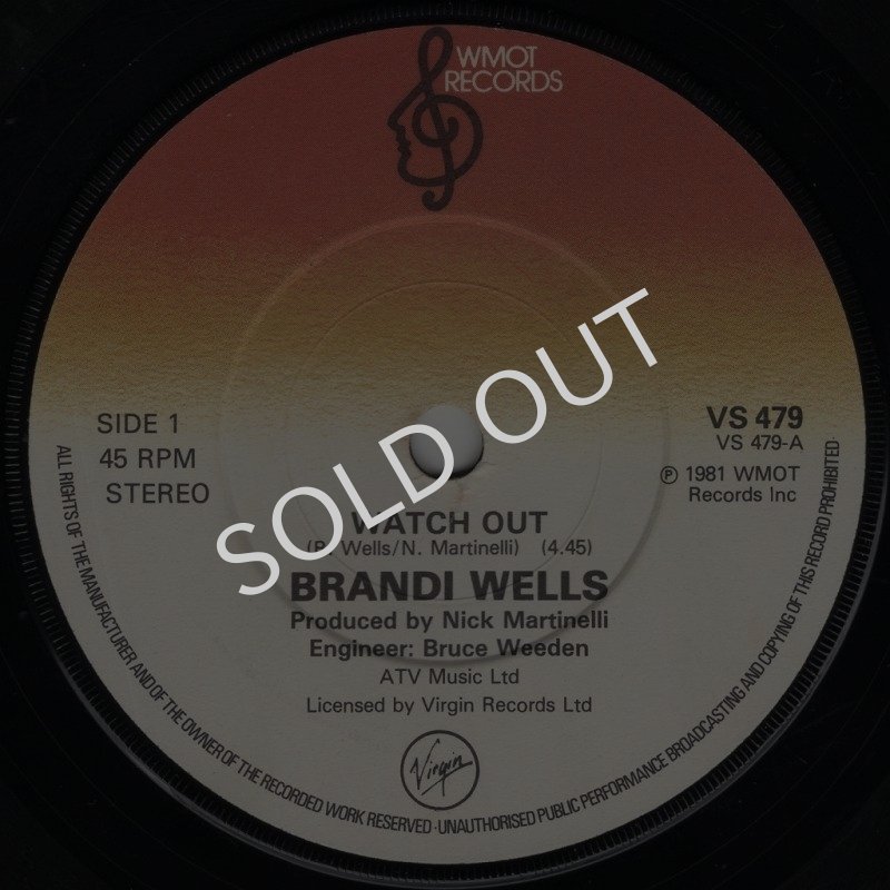 画像1: BRANDI WELLS - WATCH OUT / YOU ARE MY LIFE  (1)