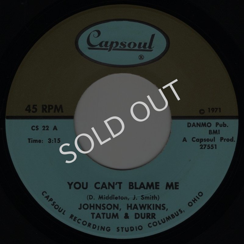 画像1: JOHNSON, HAWKINS, TATUM & DURR - YOU CAN'T BLAME ME / YOUR LOVE KEEPS DRAWING ME CLOSER  (1)