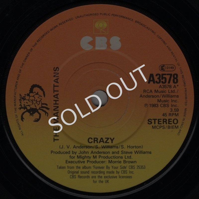 画像1: THE MANHATTANS - CRAZY / LOVE IS GONNA FIND YOU  (1)