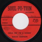 画像2: SARAH SIMPSON - I KICKED THE HABIT (OF LOVING YOU) / HOLD ON! I'M A COMIN'  (2)